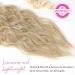 Reecho Clip In Extensions - 4PC Natural Blonde 60cm Thick Hair Extensions for Beachy Waves | Invisible Tip Soft Hair - Buy Online on GoSupps.com