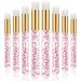20 Pieces Glitter Crystal Lash Shampoo Brushes with Container Eyelash Extension Cleanser Brush Lash Cleansing Brushes Lash Bath Brush Eyelash Brushes for Eyelash Extensions Prolong Cleansing (Purple)