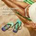 Mnsruu Watercolor Flower Flip Flops - XXL for Men & Women | Perfect for Home Hotel Spa & Travel - Buy Online on GoSupps.com