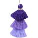 KONMAY Tri-Layered Tassels with Hanging Loop - Purple - 4pcs | Ideal for Jewelry Making & Clothing - Buy Online on GoSupps.com