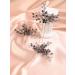 Deniferymakeup Wedding Bridal Black Crystal Hair Pins Theme Party Hair Piece Set Handmade Dark Purple Hair Jewelry for Women and Girls - Buy Online on GoSupps.com