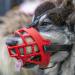 Muzzle for dogs soft silicone basket for dogs bite chewing and barking enables drinking and panting used with collar (snout 19: 1-24.1 cm) red) 2 (snout 7.5-9.5 ")