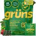 Gruns Adults Super Greens Multivitamin Gummies, Superfood Vitamin Gummy Bears with Spirulina, Chlorella, Prebiotic Fiber for Digestive Health, Adaptogens Supplement, 20 Vitamins & Minerals, 28 Count Low Sugar