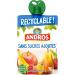 ANDROS - Fruit Compote - Recyclable Bottle - No Added Sugar - Apple Flavor + Pear + Strawberry + Banana - Ideal for Children - Buy Online on GoSupps.com