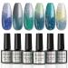 Gouserva Mood Gel Nail Polish Set -Temperature Color Changing Gel Colors Collection Glitter Gel Polish Soak Off 6 Colors color changing gel nail polish Holiday DIY at Home. 0.27 Fl Oz (Pack of 6) S663
