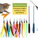 Interactive 11-Piece Buddy Wild Cat Toy Set with Teaser Wands and Feather Worms - Vibrant Colors - Exercise Toys for Cats and Kittens - Buy Online on GoSupps.com