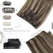 Moresoo Real Human Hair Clip in Extensions Dark Brown/Caramel Blonde 20 Inch 7 Pieces 120g #P4/27 - Buy Online on GoSupps.com