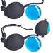 Cooling Eye Patches for Puffy Eyes Pure Silk Ice Eye Patch Single Eye Mask Medical One Eye Cover Cold Hot Therapy Strabismus Lazy Eyes After Surgery Adult Kid Pirate Eyepatch (Black & Black)