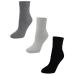 Luxury Divas Mens 3-Pack Black White Gray Diabetic Ankle Socks