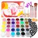 Eleanore's Diary Glitter Tattoo Kit- 31 Colors, 165 Stencils, 2 Glue, 4 Brushes- Perfect for Kids & Adults- Ideal for Summer, Birthdays & Back to School Parties - Buy Online on GoSupps.com