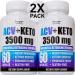 Premium Keto Pills + Apple Cider Vinegar - Support Energy Level, Digestion - Supplement for Good Focus, Brain Function, Mental Clarity - Immunity Pills - American Quality (60 Capsules (Pack of 2))