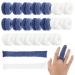 Finger Bandage Finger Roll Tubular Bandage Finger Cots Dressings Finger Bandage Finger Covers Protection for Finger Tips Blue White Bandages for Finger Sprains and Swelling 9.3 * 1.2 Inch(20 Pcs)