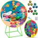 Dioju Dart Board for Kids, Double Sided Dartboard with 12 Sticky Balls & Floor Stand, Indoor Outdoor Sport Toys for 3 4 5 6 7 8 9 10 11 12 Year Old Boys Girls, Target Action Game Birthday Party Gifts Ocean