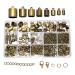 Cord End Cap for Jewelry Making  Kumihimo End Cap Finding Kit for Leather  Tassels  Antique Brass Assorted Sizes 840 PCs by Mandala Crafts Assorted Sizes Antique Brass
