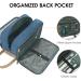 WANDF Hanging Dopp Kit Travel Toiletry Bag for Men - Water-Resistant Vegan Leather Shaving Bag - Blue - Buy Online on GoSupps.com