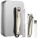 Beavorty Nail Clippers Toenail Clippers Kits Stainless Steel Fingernail and Toenail Clipper Cutters Nail Cutters Sets with Nail File and Cleaning Brush for Seniors Aducts Baby