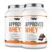 WFN APPROVED Whey - Whey protein powder - chocolate - 2x 1 kg - with whey protein isolate & lactase - very well soluble protein powder - 33 portions - Made in Germany - External laboratory chocolate 1 kg (2 pack)