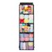 Hanging Yarn Storage Knitting Organizer Storage with 5 Compartments, Clear Wall Display Bulky Yarn Organizer for Knitting Needles, Crochet Hooks(Large Size) (Black)