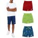 Andrew Scott Boys 3 Pack Active Performance Mesh Style Basketball Sport Shorts 3 Pack -Grab Bag Assorted Colors Large