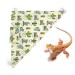 Tocwick 2Pcs Bearded Dragon Hammock and Pillow Leopard Gecko Swing Hanging Bed Lounger Ladder for Chameleons Hamster Small Animals Green