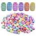 100pcs Dreadlocks Beads  Hair Tube Beads Dread Lock Hair Beads Braid Loose Beads for Hair Braiding Decoration Accessories  Mixed Colors Style1