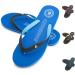 CRESSI Leaf Flip Flop - Unisex Flip Flops for Beach and Pool Azure Blue 39/40 EU