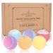 Bathing bombs gift set 6 pieces body moisture bubbling sparkling bombs Bio natural essential oils relax and moisten the skin luxury spa bomb gifts for children's mother girlfriend