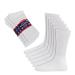 Diamond Star Diabetic Socks For Men Women Non-Binding Doctor Approved Diabetic Crew Socks White 12 Pairs 9-11 White