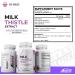 Milk Thistle 5000mg - 80% Silymarin High Strength - 180 Capsules - 6 Months Supply - Vegan - UK Made - Buy Online on GoSupps.com