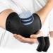 Cambivo 2x elbow bandage bandage elbows men women with gel upholstery pain relief for tennis arm golfer arm tendinitis suitable for tennis golf basketball black M