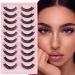 Wrong eyelash 3d natural look russian strip fake lashes cat eye artificial 10 pair d curl fluffy false eyelashes cateye natural curly cat eye faux mink lashes ltj24