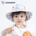 LANGZHEN Beach Sun Protection Hat for Baby Girls | Adjustable Toddler Kids Hat with Chin Strap | Wide Brim Summer Play Hat - Octopus Design | Ages 2-4 Years - Buy Online on GoSupps.com