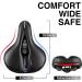 BRGOOD Men's Bike Seat - Waterproof with Dual Shock Absorbing Balls, Memory Foam Padding - Universal Fit for Exercise Bike/Cruiser - 10.2x8.2 inches - Buy Online on GoSupps.com