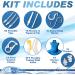 CLEANSTREAM Deluxe Shower Enema Kit for Men & Women - 13 Pieces Large Capacity Adjustable Valve 5FT Hose 3 Tips - Easy to Use Blue - Buy Online on GoSupps.com