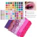 Color Twist 64 Pigmented Eyeshadow Palette for Full Face Makeup - Matte, Shimmer, Glitter, Long Lasting Waterproof Formula - Ideal for Brown, Blue, Green, and Hazel Eyes - Buy Online on GoSupps.com