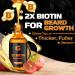 2X Biotin Beard Growth Oil for Men - Organic Argan & Jojoba Leave-In Conditioner Softener and Moisturizer for Mustache & Facial Hair Growth - 2fl.Oz - Buy Online on GoSupps.com