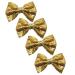 4 Pack Gold Glitter Sequins Bow Hair Clips for Girls - Perfect for Cheer, Dance, Recitals, Birthdays, and Parties - Buy Online on GoSupps.com