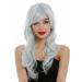WIG ME UP - GF-W2647-G79 Wig ladies long wavy parting blue-grey ice-blue streaked fairy elf
