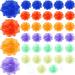 Small Bath or Shower Sponge Assorted Colors Loofahs Exfoliating Mesh Loofah Sponge Mini Travel Shower Puff Colorful Bath Pouf Body Wash Multi Color Bath Scrubber for Kids Women Baby(36 Pack)