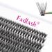 Individual Lashes Fadlash Cluster Eyelashes Extension 40 Root 0.07mm C Curl 10mm Single Length Eyelashes Individual Cluster Lashes Self-Application DIY Lashes Extensions 10mm 40D-0.07-C