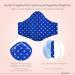 Dance Pattern Washable Cotton Mask for Kids & Adults - 2-Layer with Nose Bracket & Filter Bag - Oeko-Tex Standard 100 - Blue & White Dots - L Size (1 Pack) - Buy Online on GoSupps.com