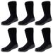 Catawba Sox Foot Comfort 6 Pairs Diabetic Care Crew Unisex Socks (Black  X-Large) Black X-Large