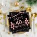 40 Rose Gold Napkins - 40th Birthday Party Decor | 33x33cm Paper Napkins for Men & Women - Buy Online on GoSupps.com