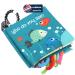 Fish Soft Cloth Book for Babies and Toddlers - Shark Tails Crinkle Toy with Teether Ring - Ocean Animal Early Education Activity Book - Buy Online on GoSupps.com
