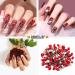 3100Pcs Red Nail Rhinestones by HOINCO - DIY Nail Art Gems & Charms with Tweezers | Perfect for Nail Design - Buy Online on GoSupps.com