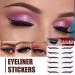 Rosarden 18 Pairs Glitter Stick-on Eyeliner Stickers - Waterproof and Colorful Adhesive Eyeliner Strips in Purple, Pink, Green, Blue - Black Eyeliner Sticker for Eye Makeup - Buy Online on GoSupps.com