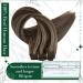 Runature Clip In Extensions - Real Human Hair Dark Brown & Ash Brown - 50g 25cm (10 inch) - 3PCs #2P8A - Silky & Easy to Install - Buy Online on GoSupps.com
