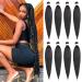 XTREND 8 Packs 36 Inch Long Pre Stretched Braiding Hair EZ Braiding Hair Extensions for Box Braids Hot Water Setting Soft Yaki Texture Kanekalon Crochet Hair Extensions for Braiding 36 Inch (Pack of 8) 1B#
