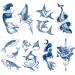 Kotbs 8 Sheets Semi Permanent Mermaid Whale Shark Tattoos  100% Plant-Based Ink Infinity Premium Fake Tattoo Stickers  1-2 Weeks Long Last Waterproof Tattoos for Adults Men Women Girls Kids