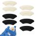 Heel Grips for Kids and Ladies Shoes Soft Heel Cushion Pads Heel Grips for Shoes Too Big Self-adhensive Shoes Heel Inserts for Prevent Rubbing and Sliding(Black+Beige) (4 Pairs B)
